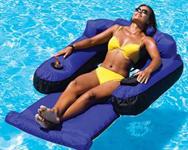 Inflatable pool lounge